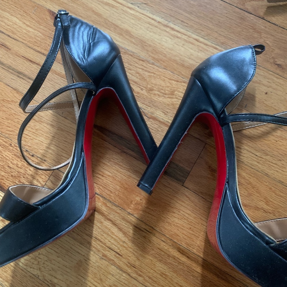 Black platform heels